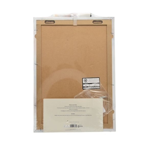 U Brand Frameless Magnetic Dry-Erase Board 11 x 15.5 in Marbled Faux Marker Kit - Picture 2 of 4